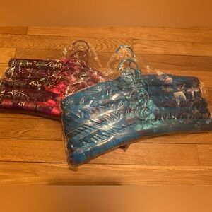 NWOT embroidered padded Asian-inspired boudoir hangers